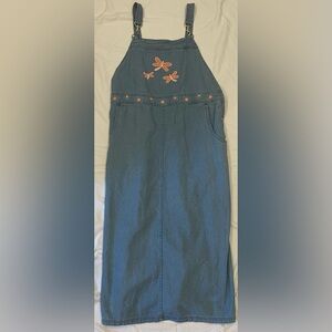 Christopher & Banks Blue Denim Jumper Dress